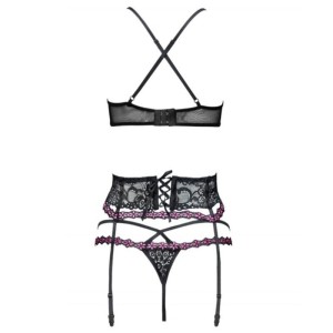 LIVCO CORSETTI FASHION - SNEHANA LC 90443 SOUTIEN-GORGE JARRETIÈRE CULOTTE NOIR