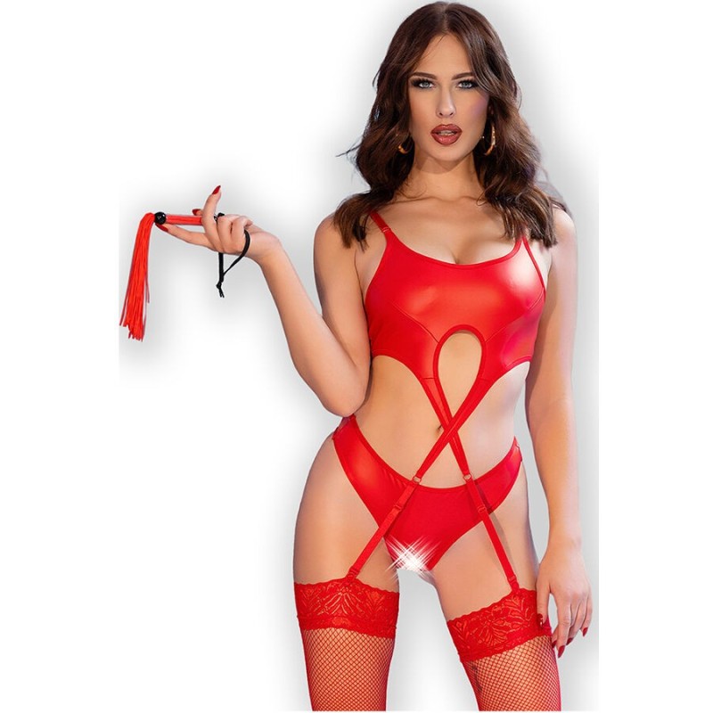 CHILIROSE - CR 4625 ENSEMBLE QUATRE PIÈCES SANS CROTCHLESS NOIR S