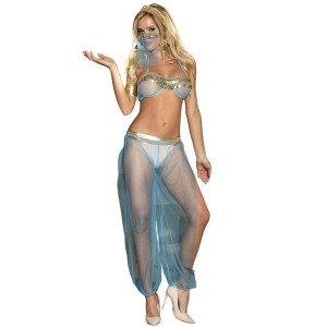 SUBBLIME - ENSEMBLE LINGERIE BLEU STYLE INDIEN S-M