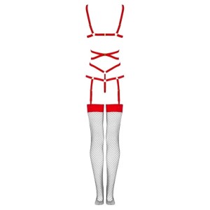 LIVCO CORSETTI FASHION - THIARA LC 20213 ENSEMBLE CORPS BAS ROUGE S-M