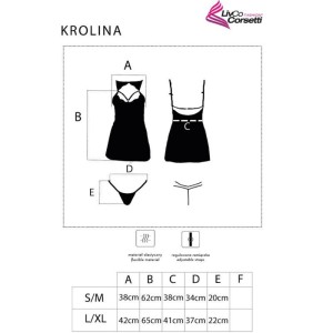 LIVCO CORSETTI FASHION - KROLINA LC 90734 CHEMISE STRING NOIR S-M