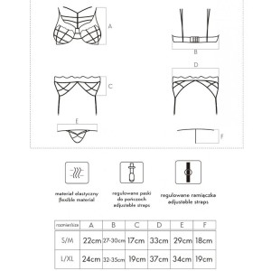 LIVCO CORSETTI FASHION - SOLEDAD LC 20217 SOUTIEN-GORGE CULOTTE JARRETIÈRE L-XL