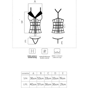 LIVCO CORSETTI FASHION - LAURA LC 20215 CORSET STRING S-M
