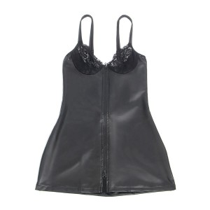 SUBBLIME - 957568 ROBE ZIPPÉE EN CUIR NOIR S-M