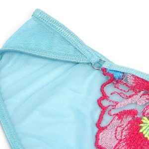 SUBBLIME - 957643 ENSEMBLE SOUTIEN-GORGE ET PORTE-JARRETELLES BRODÉ FLEURS ROSE S-M