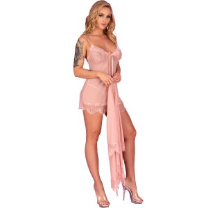 LIVCO CORSETTI FASHION - BABYDOLL HYEONA 1710 THONG ROSE L