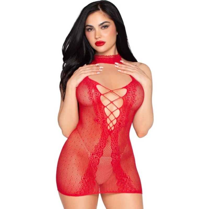LEG AVENUE - 81675 ROBE MINI DOS NU NOIRE - TAILLE UNIQUE