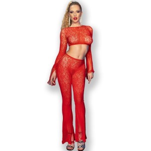 CHILIROSE - CR 4648 HAUT ET PANTALON NOIR S-L