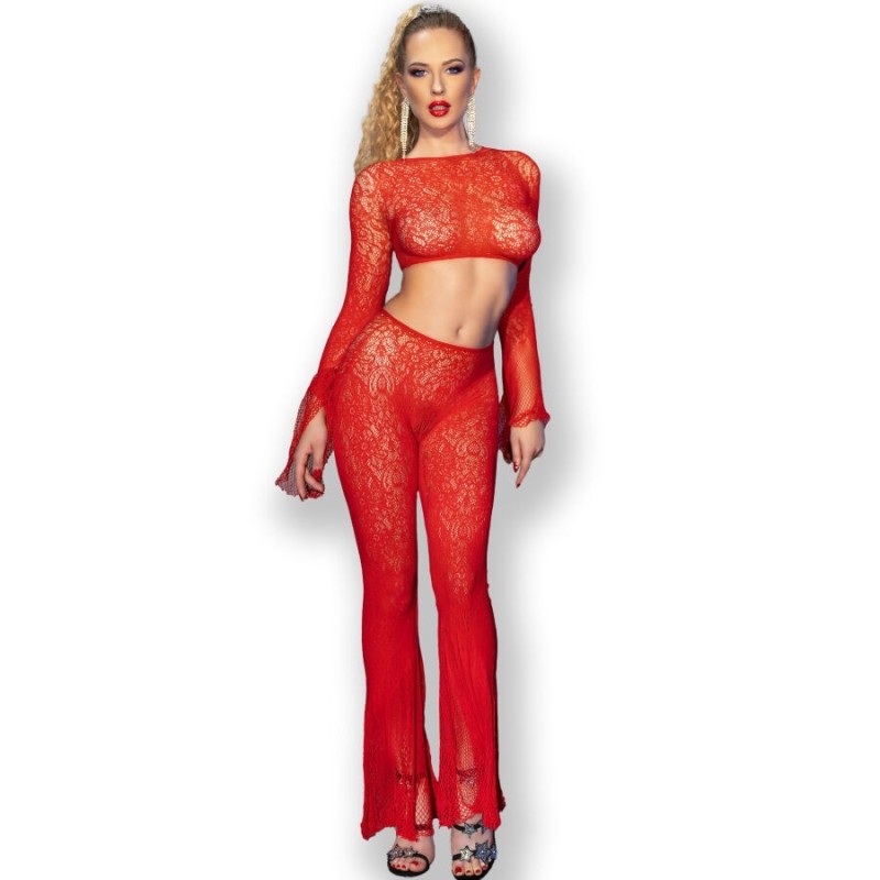 CHILIROSE - CR 4648 HAUT ET PANTALON NOIR S-L