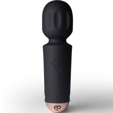 ROCKS-OFF - MINI BAGUETTE RECHARGEABLE 16 FONCTIONS TULIPE NOIRE