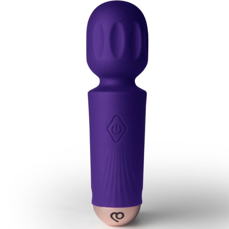 ROCKS-OFF - MINI BAGUETTE RECHARGEABLE 16 FONCTIONS TULIPE NOIRE