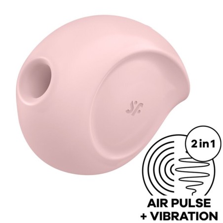 SATISFYER - STIMULATEUR ET VIBRATEUR DIMPULSIONS DAIR SUGAR RUSH ROSE