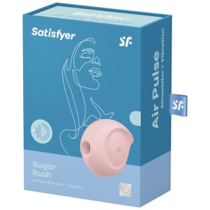 SATISFYER - STIMULATEUR ET VIBRATEUR DIMPULSIONS DAIR SUGAR RUSH ROSE