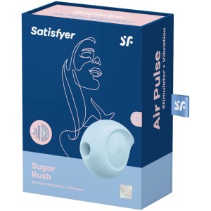 SATISFYER - STIMULATEUR ET VIBRATEUR DIMPULSIONS DAIR SUGAR RUSH ROSE