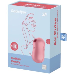 SATISFYER - STIMULATEUR ET VIBRATEUR DIMPULSIONS DAIR DE BARBE À COTON LILAS