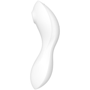 SATISFYER - APPLICATION STIMULATEUR ET VIBRATEUR CURVY TRINITY 5 BLANC