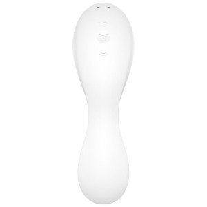 SATISFYER - APPLICATION STIMULATEUR ET VIBRATEUR CURVY TRINITY 5 BLANC