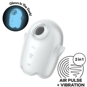 SATISFYER - GLOWING GHOST AIR PULSE and VIBRATEUR BLANC
