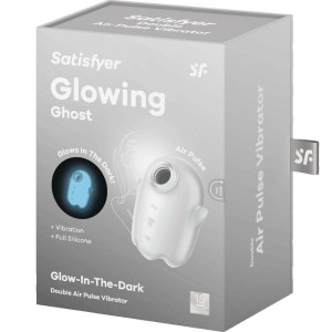 SATISFYER - GLOWING GHOST AIR PULSE and VIBRATEUR BLANC