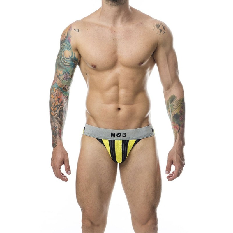 MOB - JOCK CLASSIQUE À RAYURES JAUNE TAILLE L