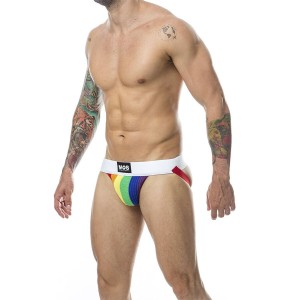 MOB - JOCK CLASSIQUE À RAYURES ARC-EN-CIEL TAILLE L