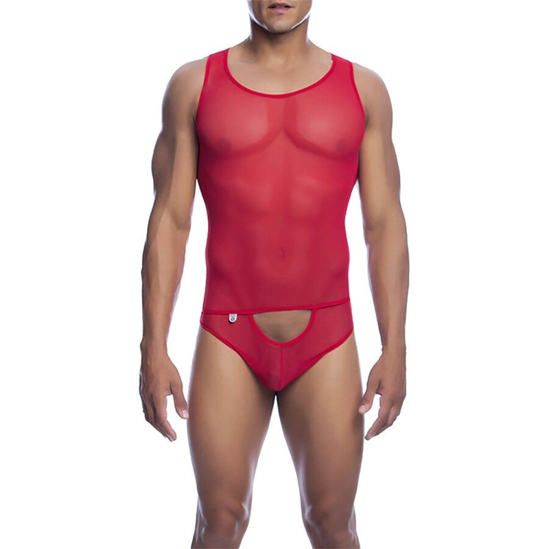 MOB - BODY TRANSPARENT ROUGE TAILLE L-XL