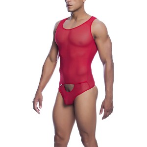 MOB - BODY TRANSPARENT ROUGE TAILLE L-XL
