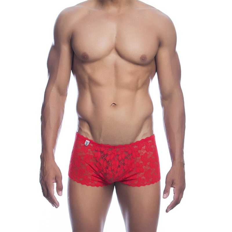 MOB - BOXER EN DENTELLE ROUGE TAILLE L-XL