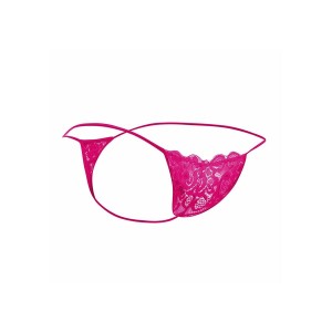 MOB - STRING EN DENTELLE ROSE TAILLE L-XL