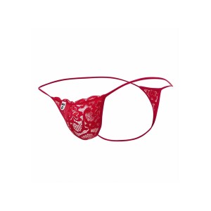 MOB - STRING EN DENTELLE ROUGE TAILLE L-XL