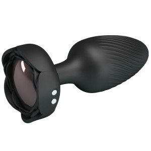 PRETTY LOVE - OSBORN PLUG ANAL AVEC LUMIÈRE LED NOIR 9,8 CM