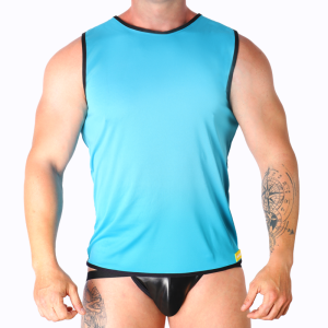 MACHO - T-SHIRT BLEU S-M