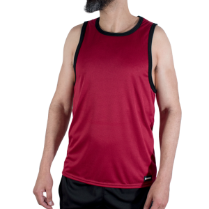 MACHO - CMV003 T-SHIRT DE GYM BORDEAUX, TAILLE S-M