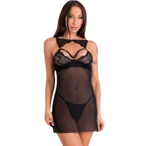 LIVCO CORSETTI FASHION - KROLINA LC 90734 CHEMISE STRING NOIR S-M