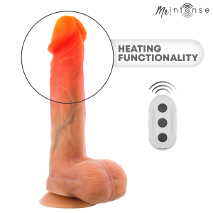 MR INTENSE - LOGAN VIBRATEUR GODEMICHET EN SILICONE AVEC EFFET CHAUFFANT ET TÉLÉCOMMANDE 20 CM -Ø- 4,1 CM