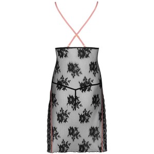 LIVCO CORSETTI FASHION - KARONIN LC 90628 CHEMISE CULOTTE NOIR L-XL