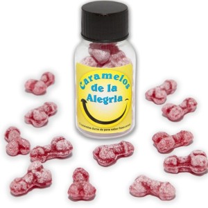 DIABLO PICANTE - 12 BONBONS JOIE EN FORME DE PÉNIS FRAISE-CERISE