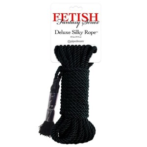 FETISH FANTASY SERIES - CORDE DE SOIE NOIRE DE LUXE 9,75 M