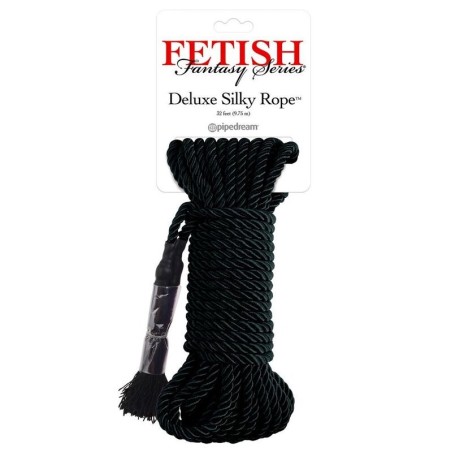 FETISH FANTASY SERIES - CORDE DE SOIE NOIRE DE LUXE 9,75 M