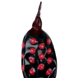 CONDOMERIE - PRÉSERVATIFS FANTAISIE PEINTS À LA MAIN NOIR FAKIR XL