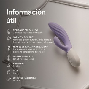 LELO - INA TWIST DOUBLE VIBRATEUR LAPIN POUR LE POINT G ET LE CLITORIS LAVANDE