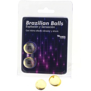 TALOKA - 2 BALLES BRÉSILIENNES VIBRANT and EFFET DE CHOC GEL EXCITANT