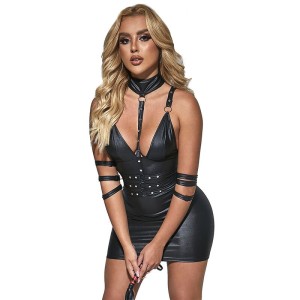 SUBBLIME - 954413 BODY BONDAGE EN CUIR NOIR L-XL