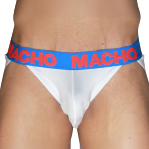 MACHO - MX29AZ JOCK BLANC BLEU FONCÉ S