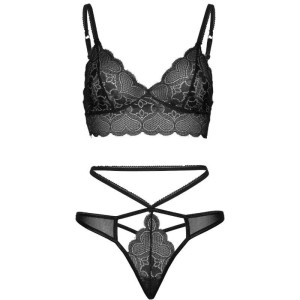 LEG AVENUE - ENSEMBLE 2 PIÈCES STRAPPY CUT G STRING S-M