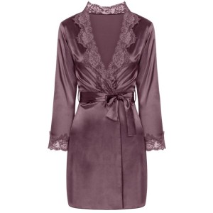 LIVCO CORSETTI FASHION - JACQUELINE LC 90249 ROBE DE CHAMBRE CHEMISE CULOTTE VIOLET S-M