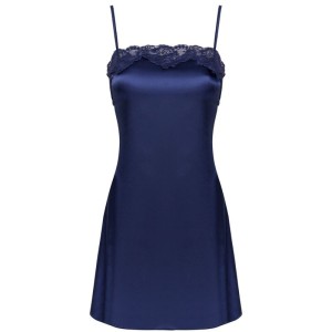 LIVCO CORSETTI FASHION - JACQUELINE LC 90249 ROBE DE CHAMBRE CHEMISE CULOTTE BLEU MARINE S-M