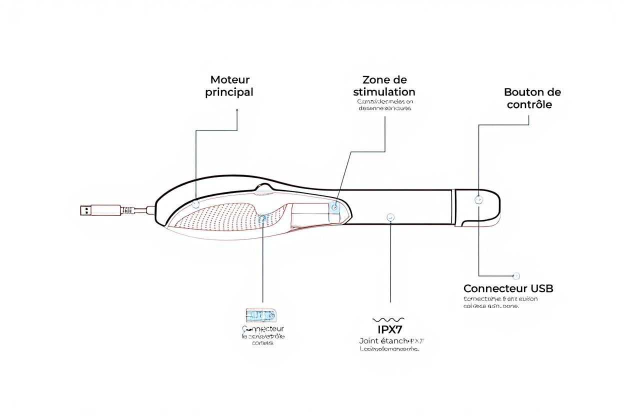Anatomie vibromasseur rechargeable